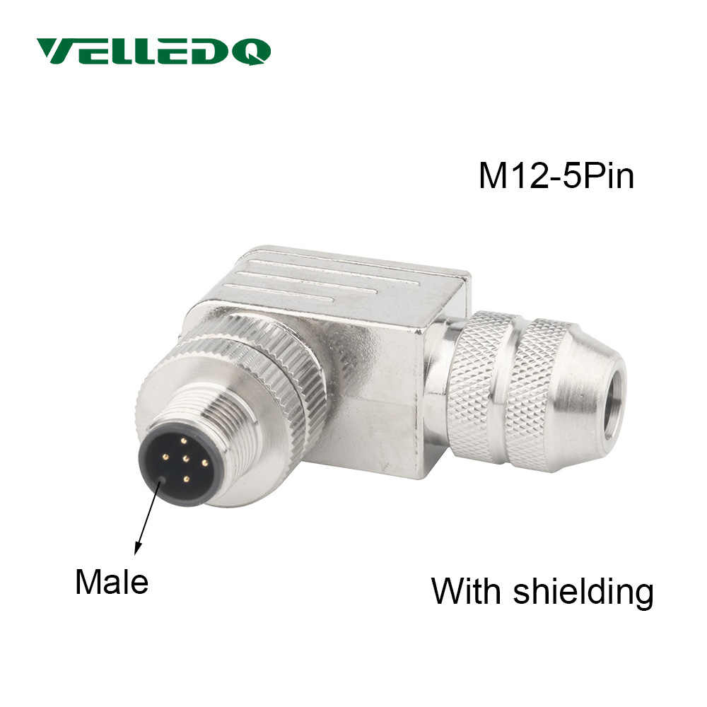 High Quality 5 Contacts 5-Pin Aviation Plug M12 Cable to Cable type