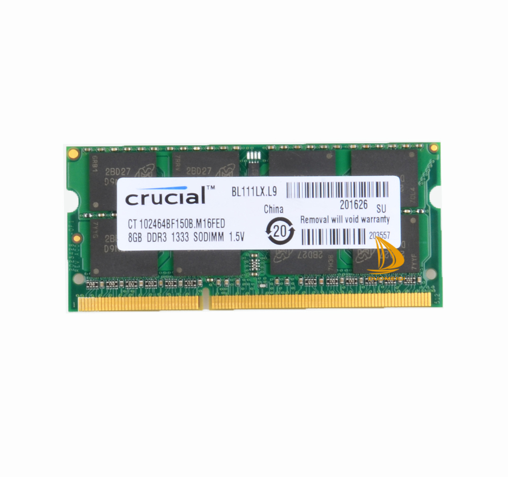 CRUCIAL DDR3 4GB Or 8GB 1333 MHz PC3-10600 Laptop SODIMM 204-Pin Memory RAM