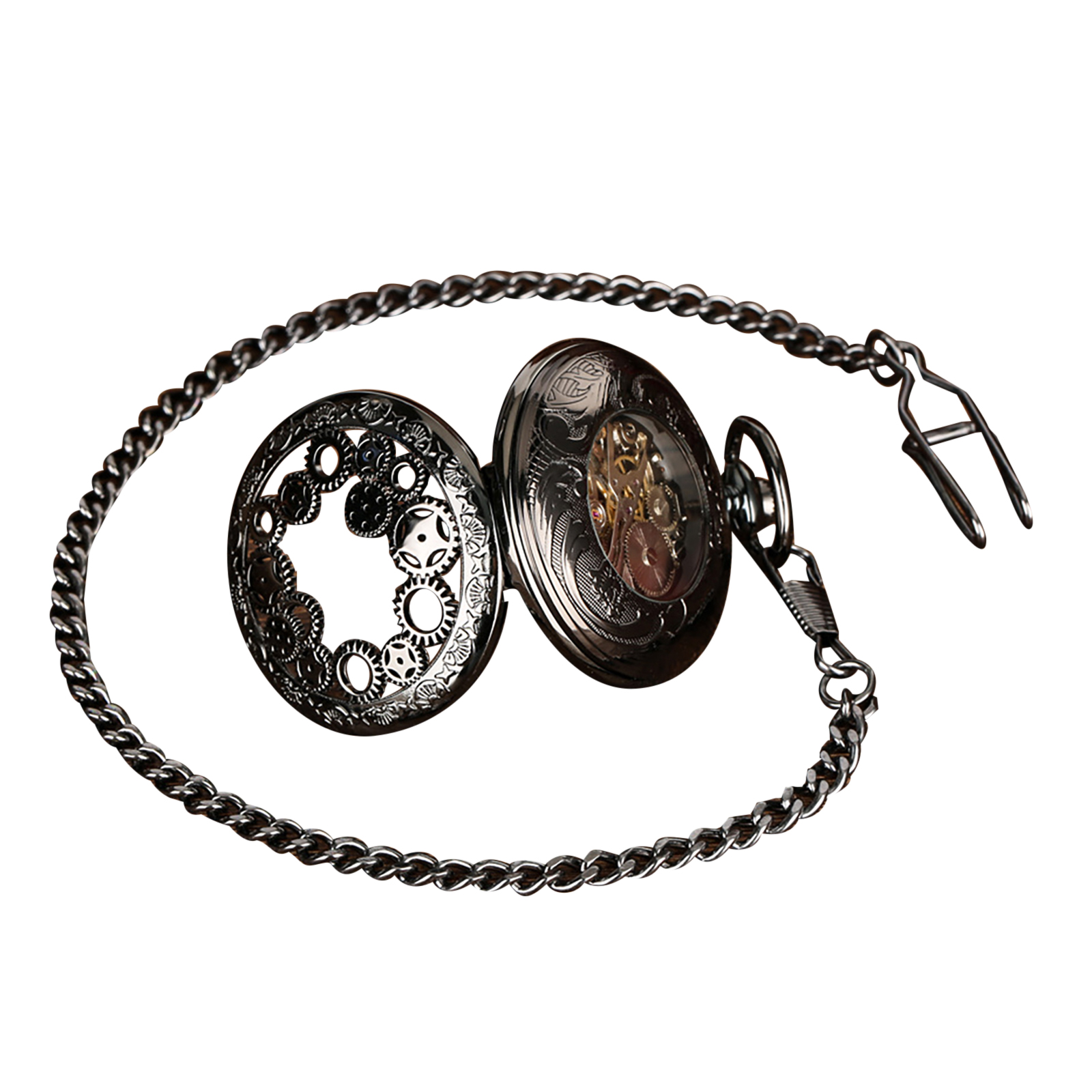 TREEWETO Mens Antieke Skelet Mechanische Zakhorloge