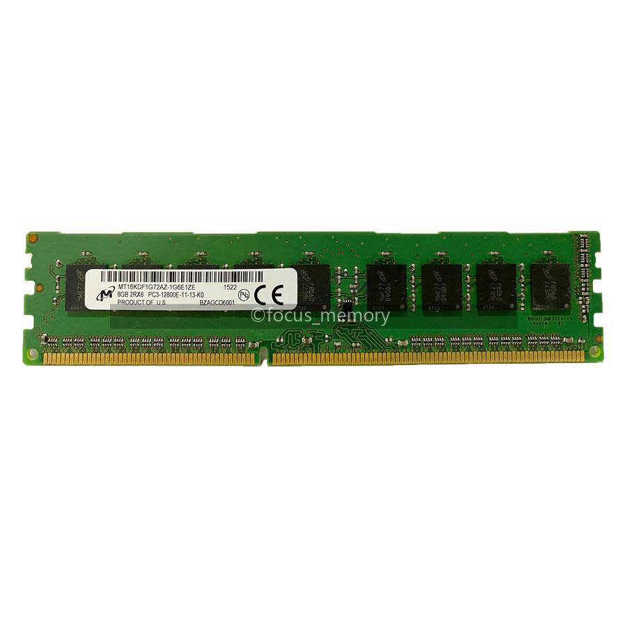 Micron DDR3 8GB PC3-12800E 1600 MHz ECC Unbuffered UDIMM Ram for