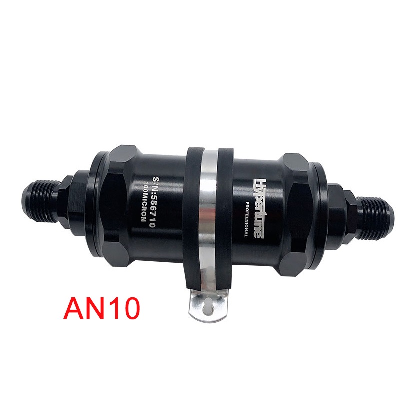 AN6 Inlet/Outlet Fuel Filter For E85 Ethanol - 100 Micron Stainless Steel Element, Performance Fuel Filter
