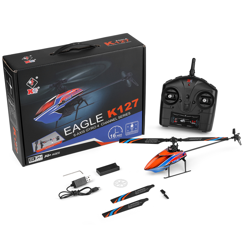 EAGLE K127 6軸4チャンネルヘリコプター WLtoys K127 2.4G 4CH 6-Aixs Gyro Fixed Height Mini RC