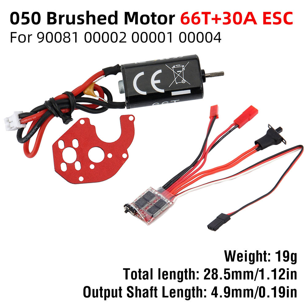 RC Brushed Motor 30A ESC Power Combo For 1/24 RC Crawler Axial