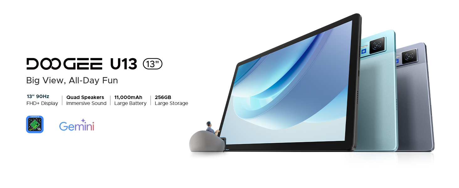 DOOGEE U13 大画面タブレット Amazon.co.jp: 【Android16 13インチタブレット】DOOGEE U13 Android
