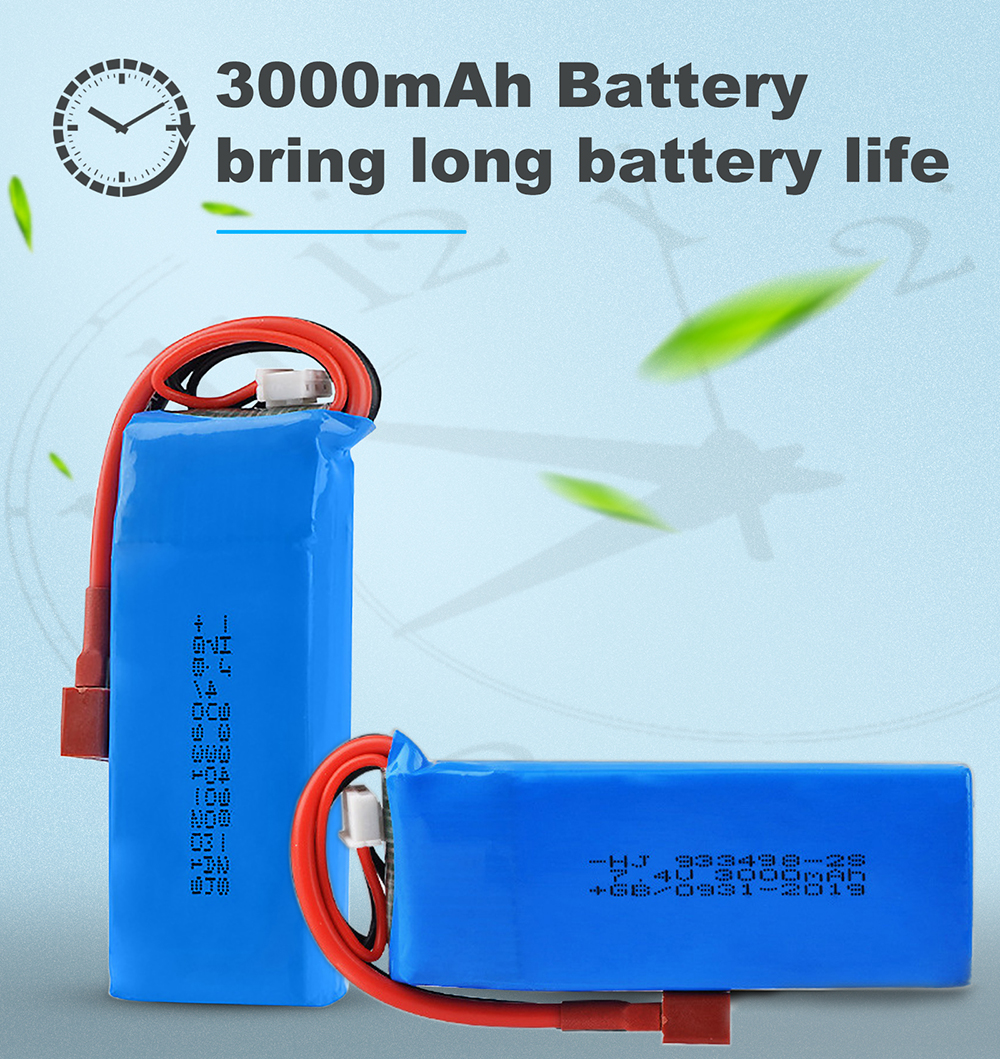 7.4V 3000mAh Lipo Battery 2S for Wltoys 124016 124017 124018
