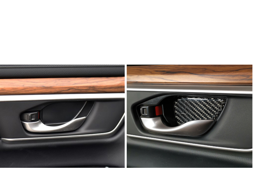 FOR HONDA CR-V CRV 2017-2020 2019 carbon fiber  inner door panel cover trim 4pcs