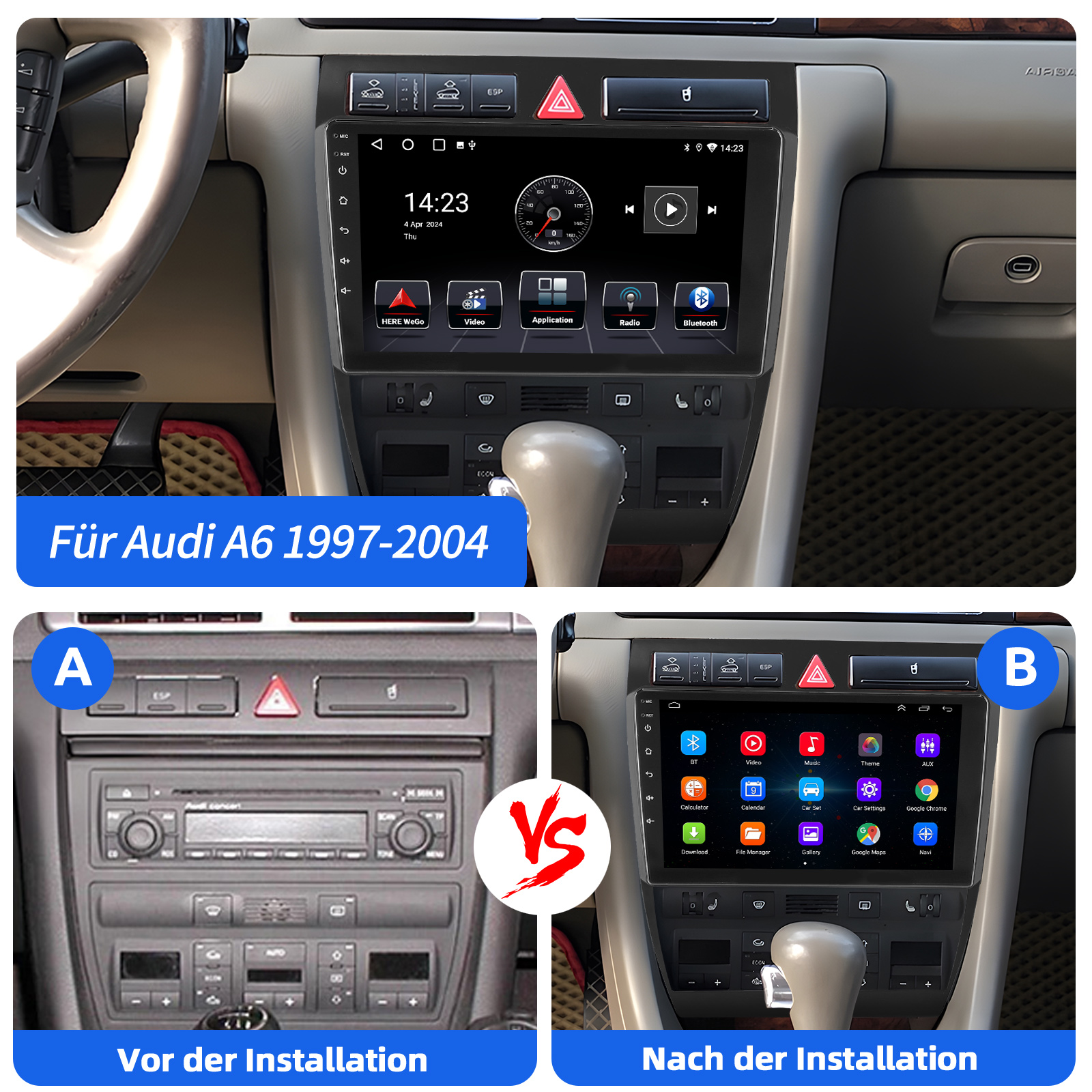 Multiple user interface options and home screen layouts for the car stereo