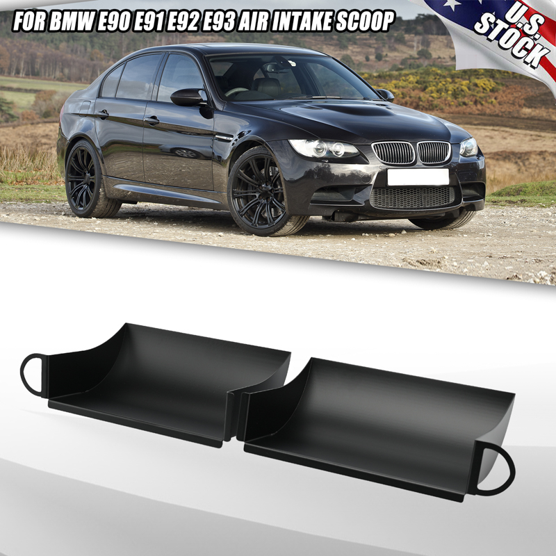 1 Pair Aluminum Air Intake Scoops For BMW N54 E90 E92 E93 335i