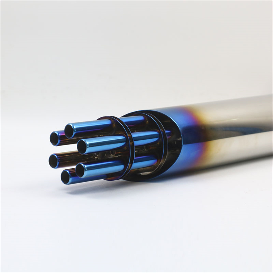 New Gatling Gun Motorcycle Rotated Muffler Pipe Exhaust Gas Driven Tip