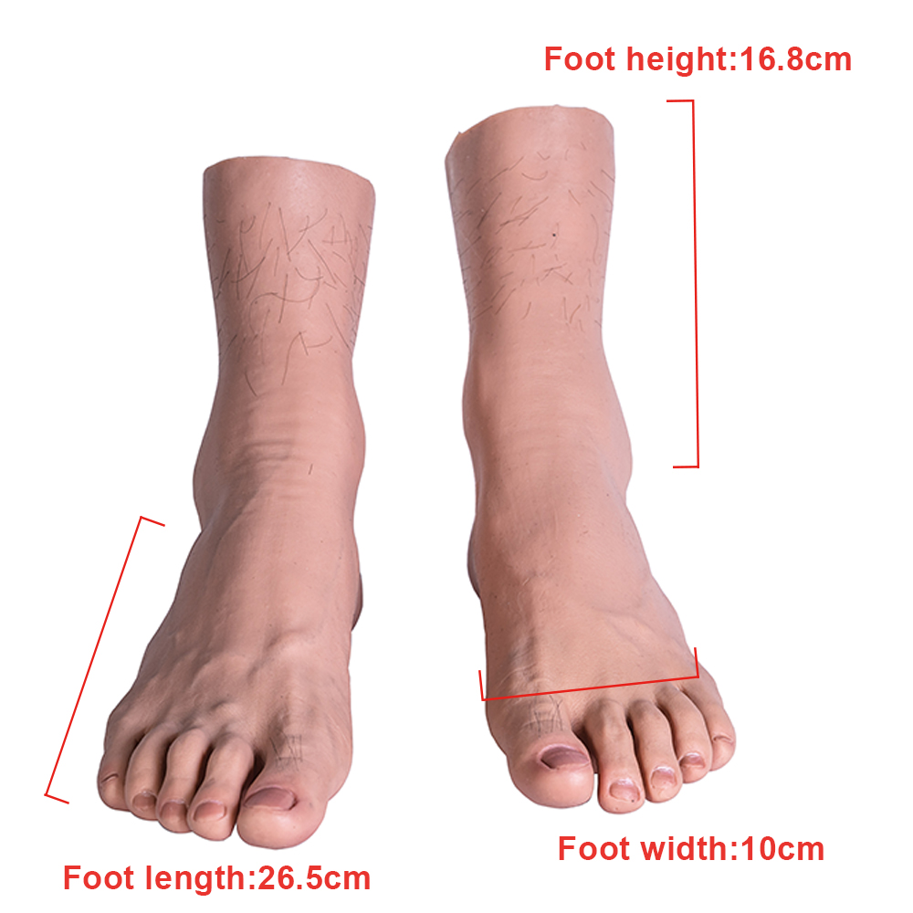 One Foot Platinum Silicone Female Foot Model Realistic Toe Positioning  21.5cm