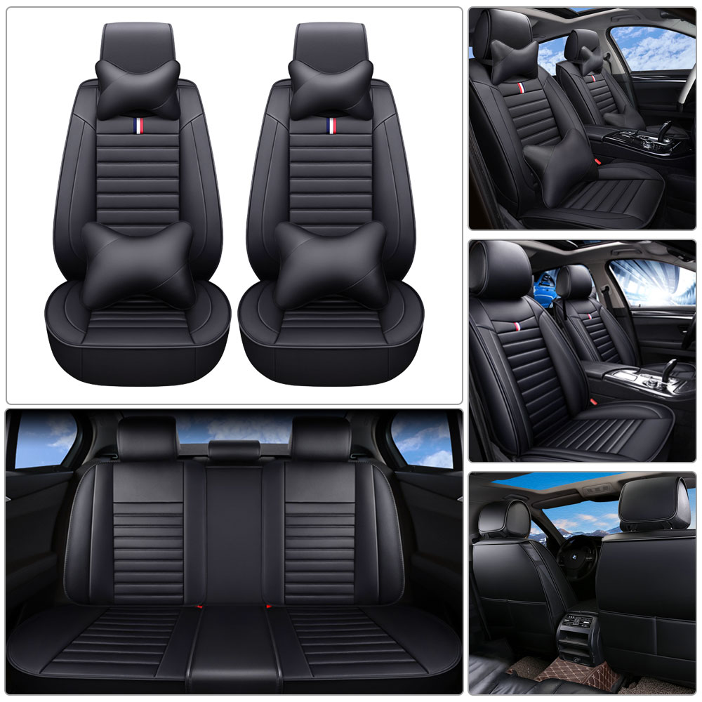 Full Luxury 5-Sit Car Seat Cover PU Leather SUV Front&Rear Cushion ...