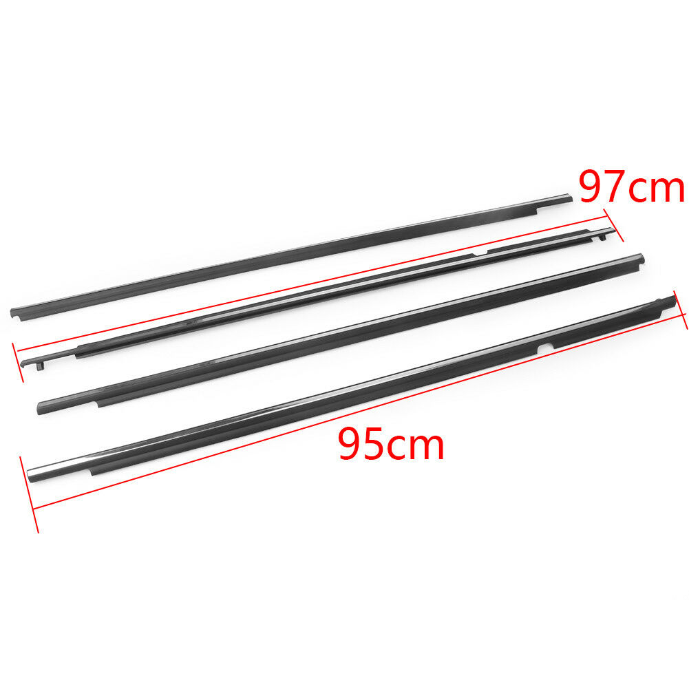 GXYWADY 4-Piece Weatherstrip Window Molding Trim Set - Replacement For Toyota Highlander 2008-2010
