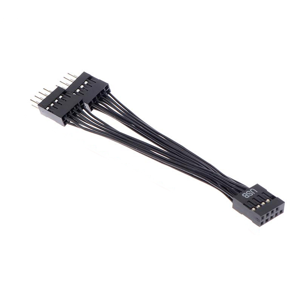 Motherboard USB 9 Pin Header Hub Male 1 to 2/4 Female USB 2.0