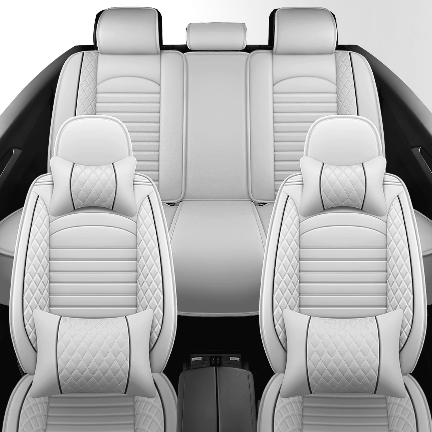 For Audi Car Front Seat Cover PU Leather Half / Full Surround Chair Cushion Pad