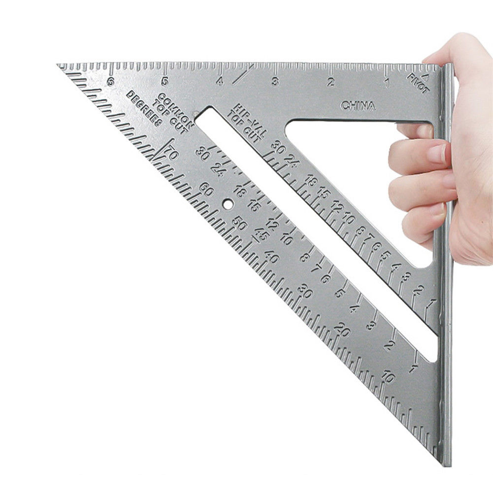 7/"Aluminium Alloy Roofing Rafter Speed Square Angle Measure Triangle Guide Tool