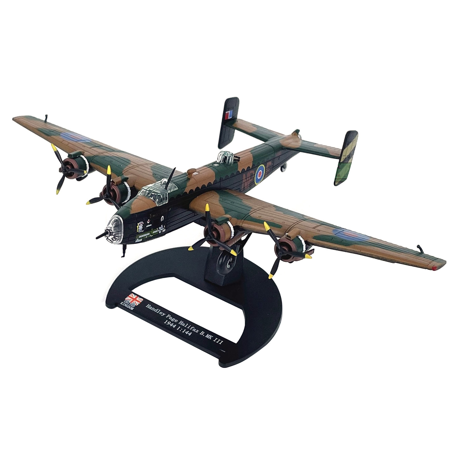 16cm Diecast 1/144 WWII For Handley Page Halifax B.Mk III Bomber