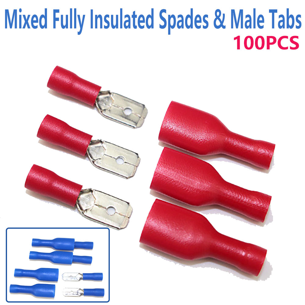 Female Fully Insulated Spade Crimp Connector Electrical Terminal Male