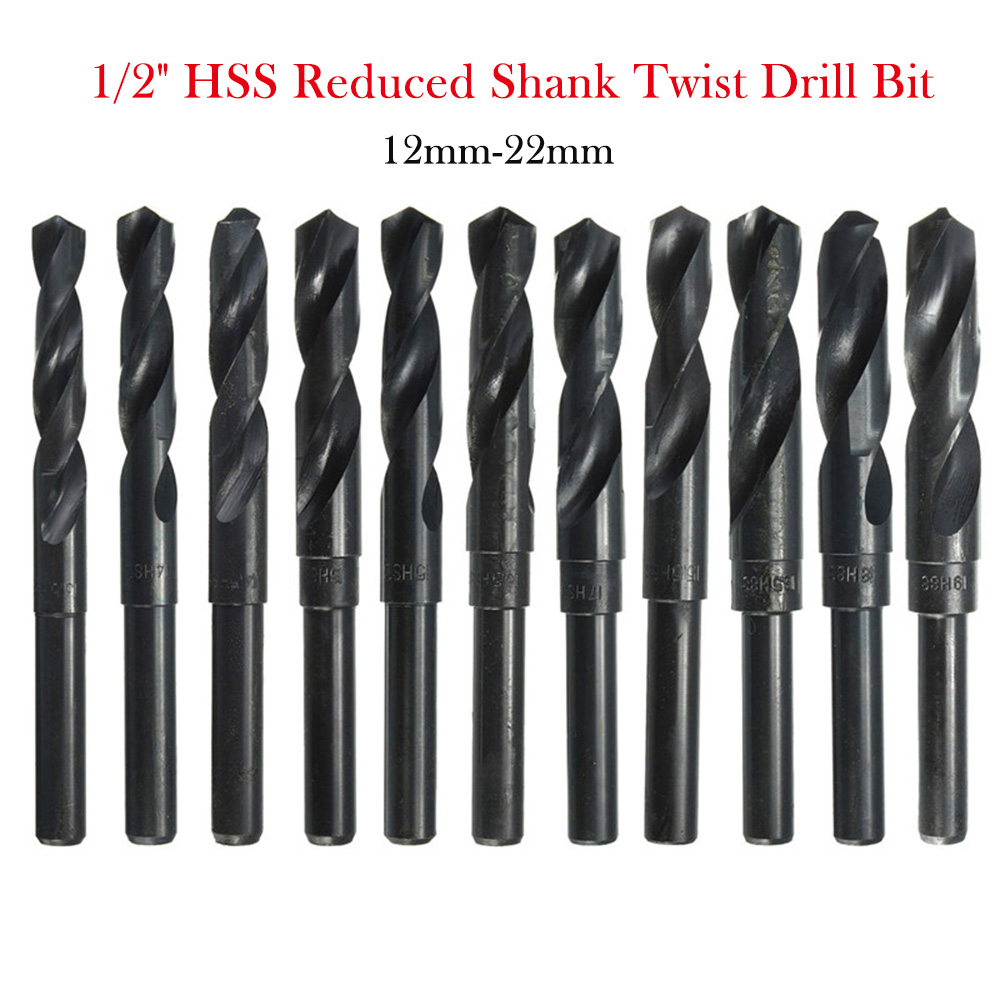 HSS 23.5mm Tip Diameter 1/2 Straight Shank Twist Drill Bit 