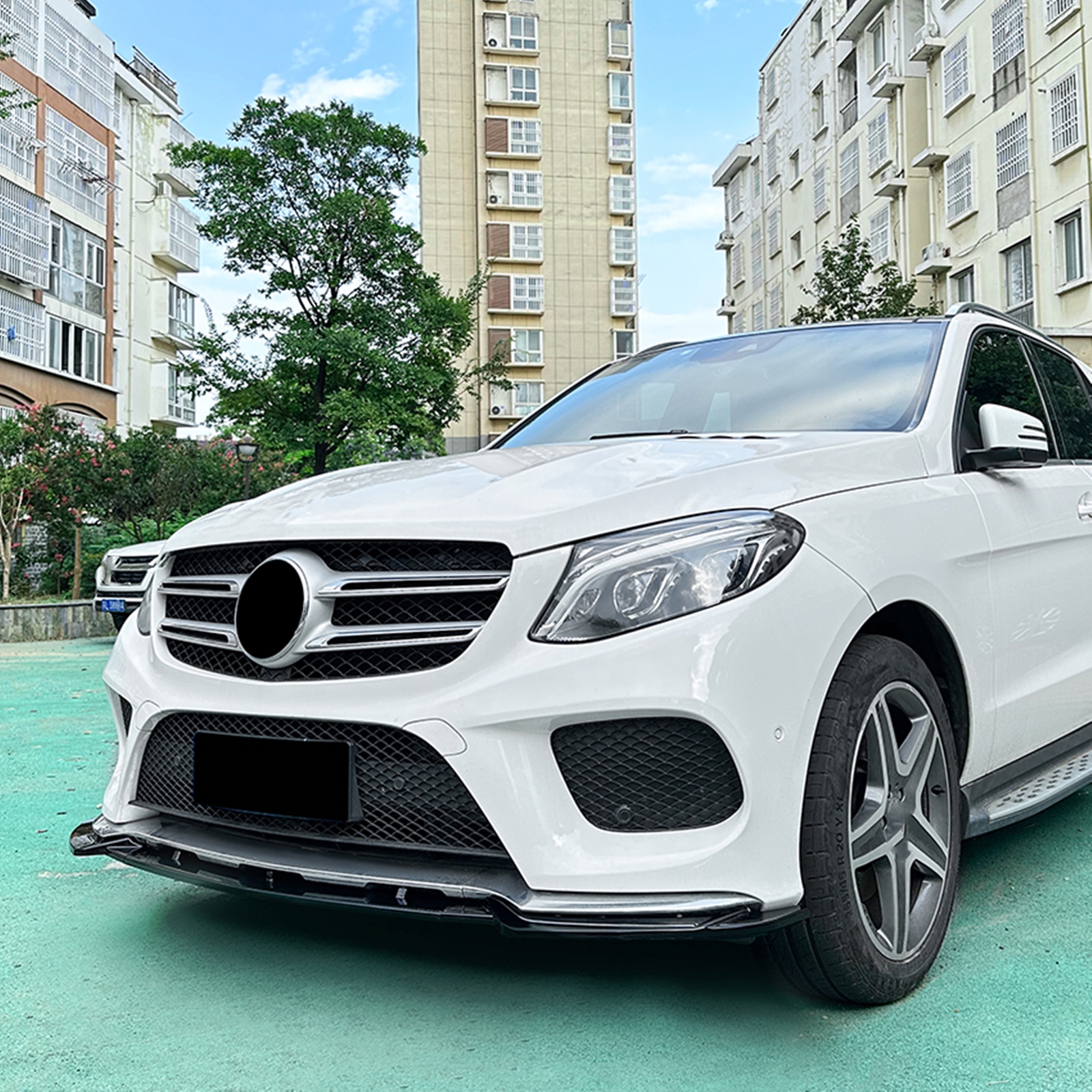 Front Bumper Spoiler Lip For Benz W166 GLE Coupe C292 2015-2019