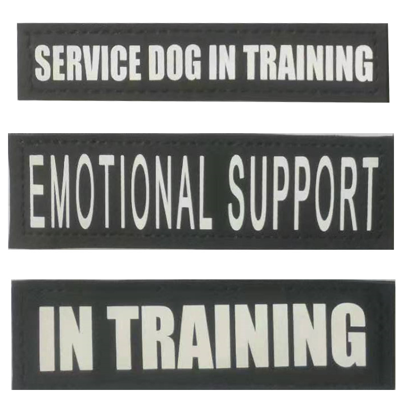 4 PCS SERVICE DOG DO NOT PET Extra Patch Reflective Label Tag for Dog  Harness