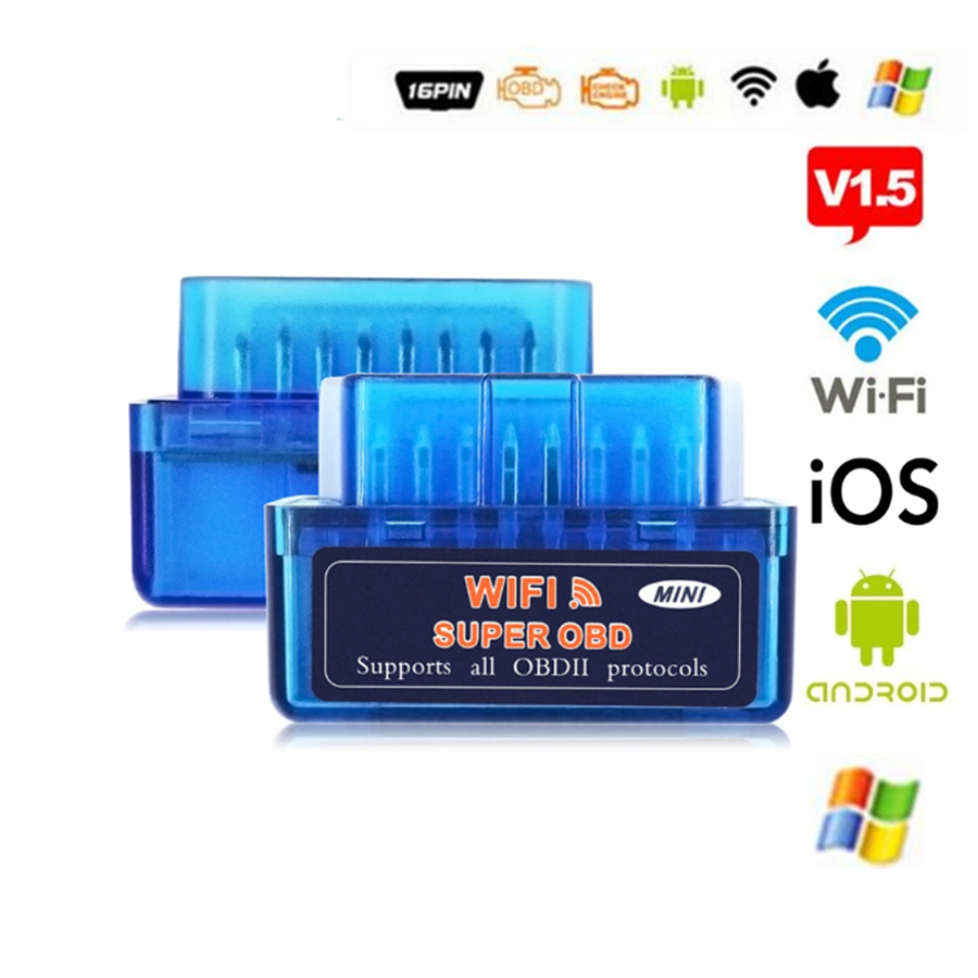 Sans Marque Elm327 V1.5 Wifi Obd2 Ios - Outil Diagnostic lecteur