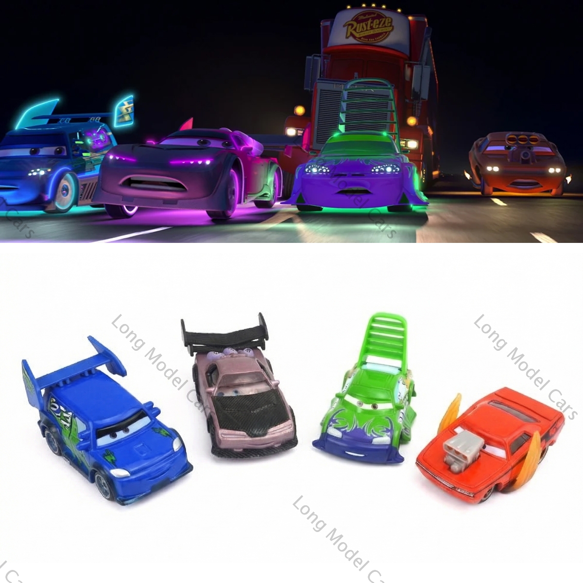 4 Pcs Cars Movie The Delinquent Road Hazards Boost DJ Wingo Snot