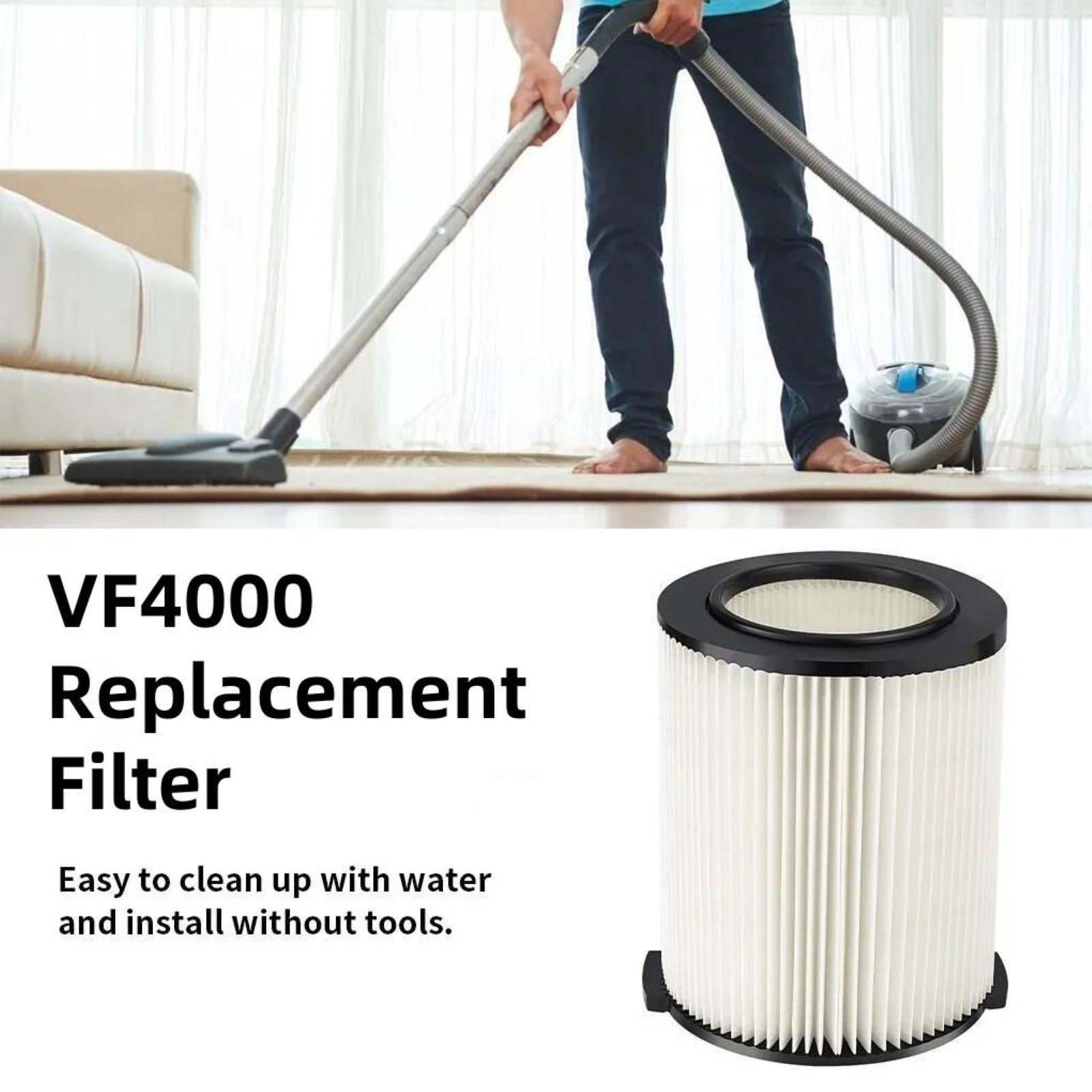 VF4000 Flter For RDGD Wet/Dry Washable Vacuum Garage Shop Vac Cleaner Pleated 698596309685| EBay