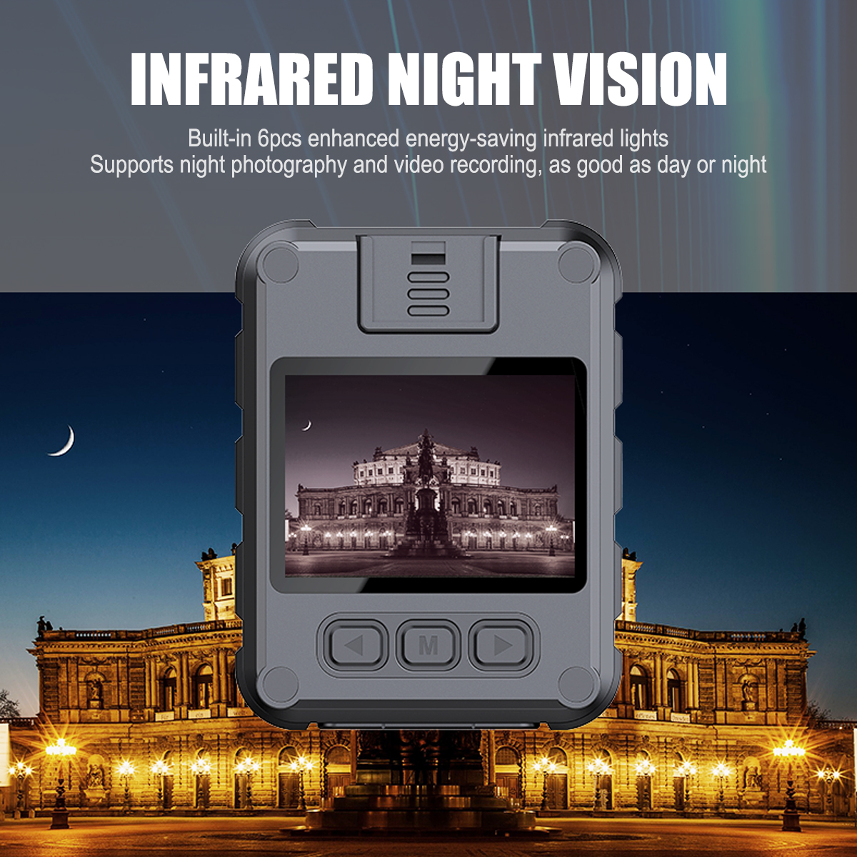 Videocamera Corpo MM Electronicles 1080p IR Notte – Mini DVR Con Audio, IP67, Batteria 2000mAh - Foto 4