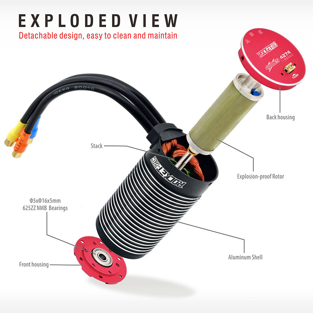 Rocket-RC Brushless Motor 4268 4274 4282 4292 for 1/8 1/7 RC Car