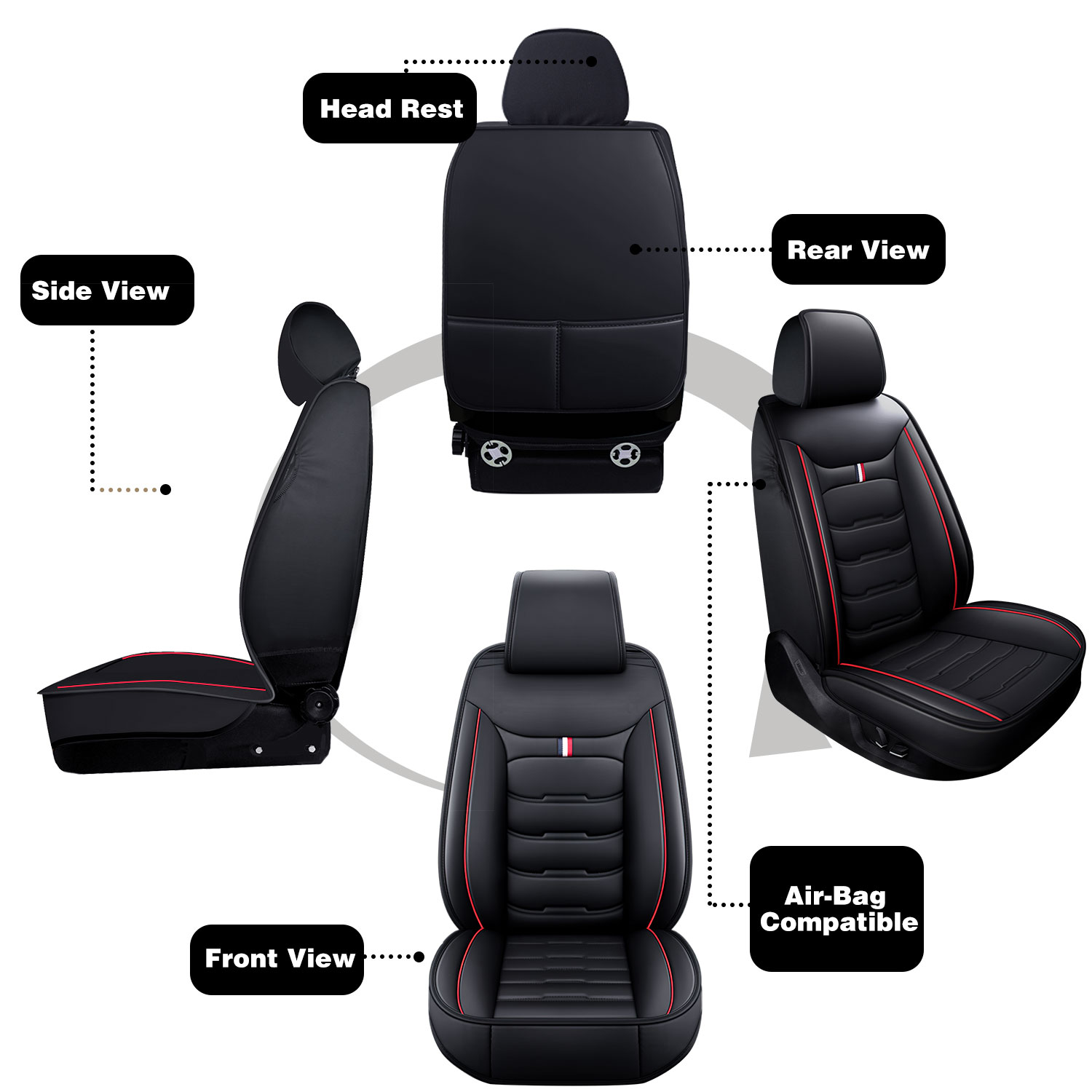 Car seat cover Front Rear Car Seat Covers Full Set For Subaru For
