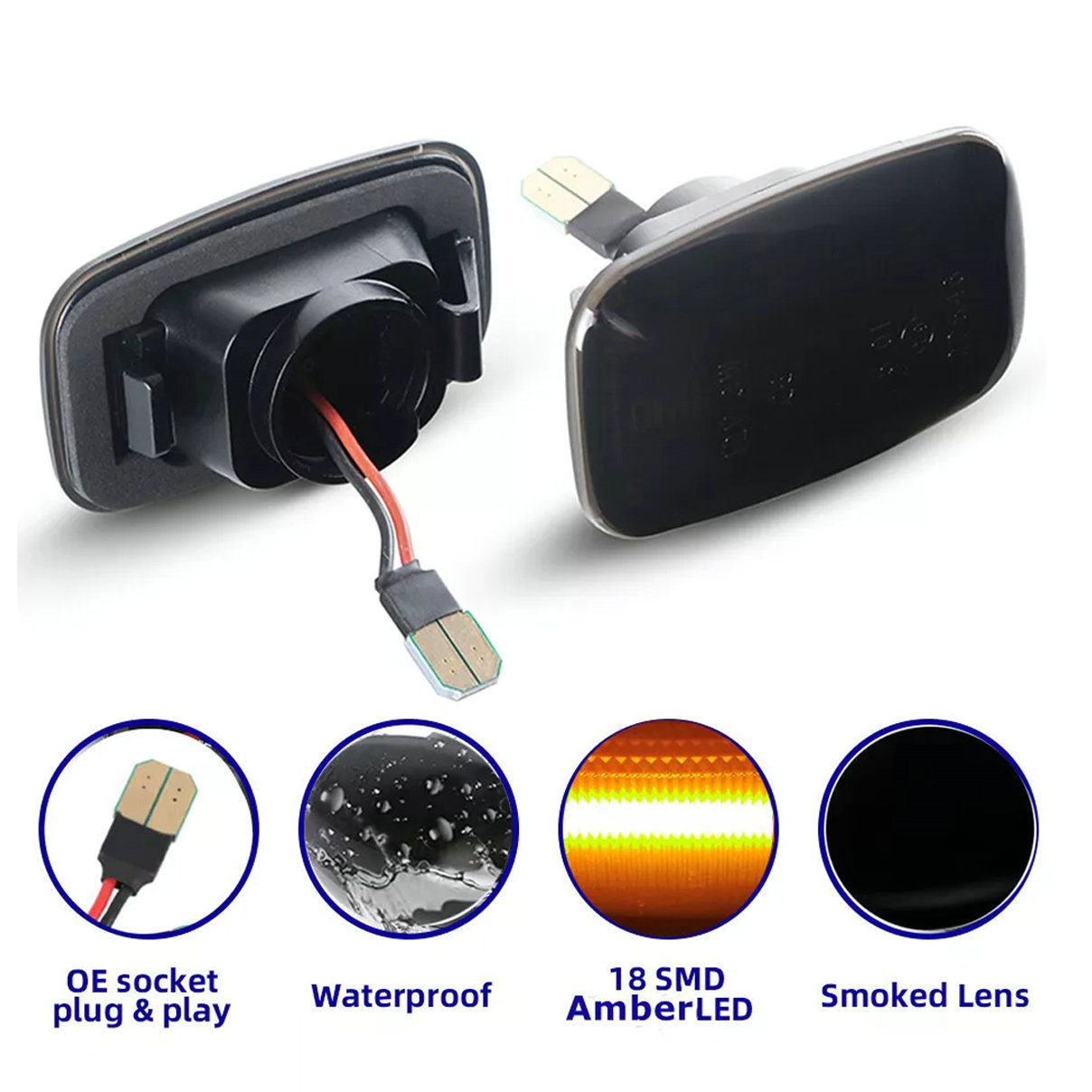 For 90-97 Toyota Land Cruiser 80 Series Sequential LED Side Marker